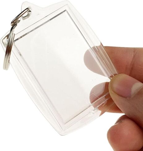 10PCS Blank Keyrings Photo Insert Key Chains Acrylic Empty Keyrings Double Sided Blank Picture Keychain (1.57 x 2.16) in Kuwait