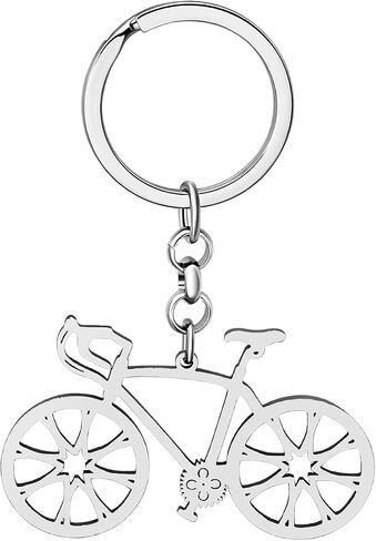 LONYOO Elegant Bicycle Keychain Stainless Steel Keyring Gifts for Bicycle Enthusiasts Women Girls Car Key Dainty Jewelry in Kuwait