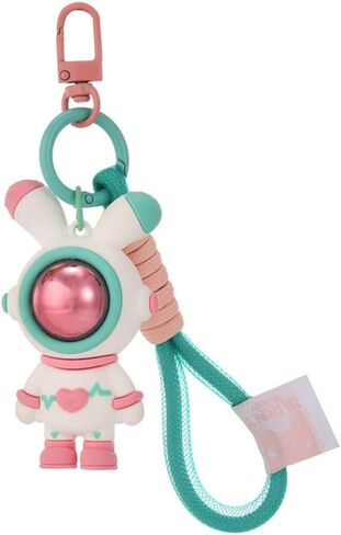 Lightning Rabbit Keychain Cartoon Love Rabbit Keychain Love Rabbit Astronaut Car Keychain Anime Ergugos Braided Rope Pendant Bag Ornament Accessories Girls Suitable Key Loss Prevention Pink in Saudi Arabia