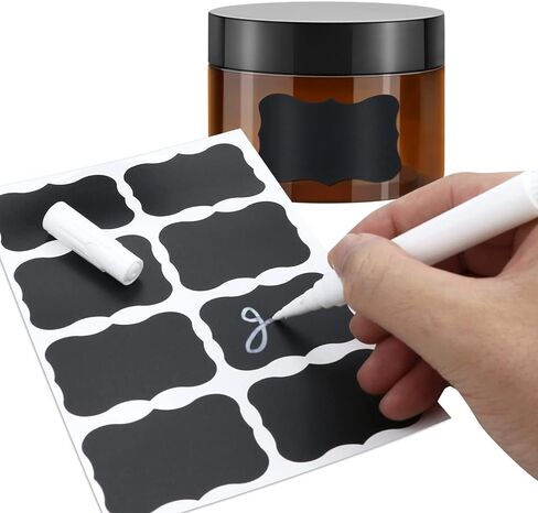 12 Pack 4oz Amber Plastic Jars with Lids and Labels, Refillable Empty Round Containers Storage Jars for Cosmetic, Lotions, Kitchen, Arts, Crafts Supplies in Kuwait