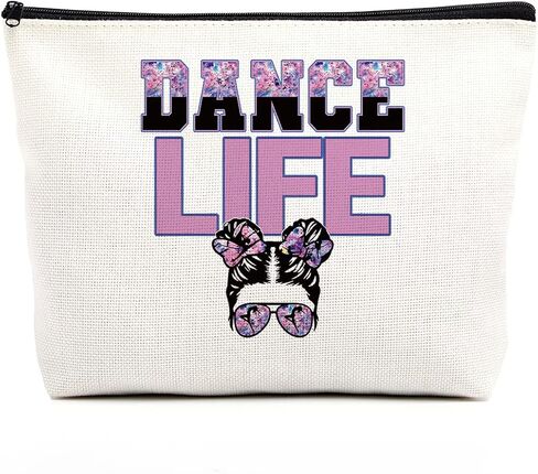 fkovcdy Dance Bag Ballet Ballerina Makeup Bag Elegant Dancer Gifts Inspirational Recital Gifts for Women Teen Dance Lovers Dancing Dance Teacher t Life Is Better When You Dance in Saudi Arabia