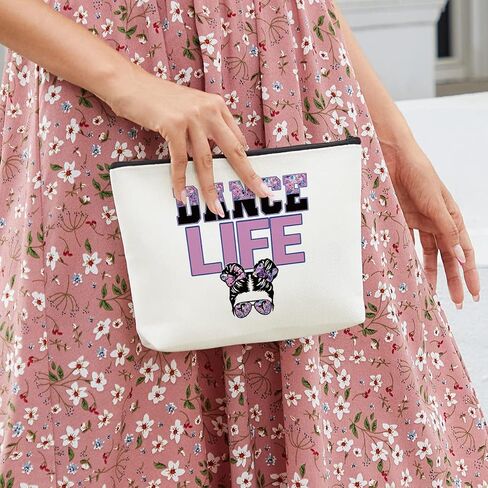 fkovcdy Dance Bag Ballet Ballerina Makeup Bag Elegant Dancer Gifts Inspirational Recital Gifts for Women Teen Dance Lovers Dancing Dance Teacher t Life Is Better When You Dance in Saudi Arabia