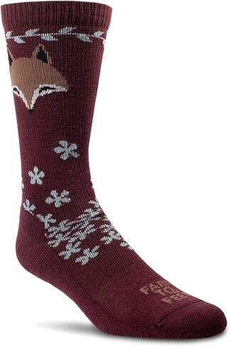 Farm to Feet Women's Emeryville Plum Light Cushion Crew Socks in Saudi Arabia