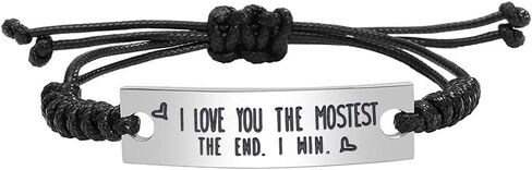 I Love You Mostest The End I Win Braided Bracelet Boyfriend Girlfriend Gift Mostest Couples Jewelry in Kuwait