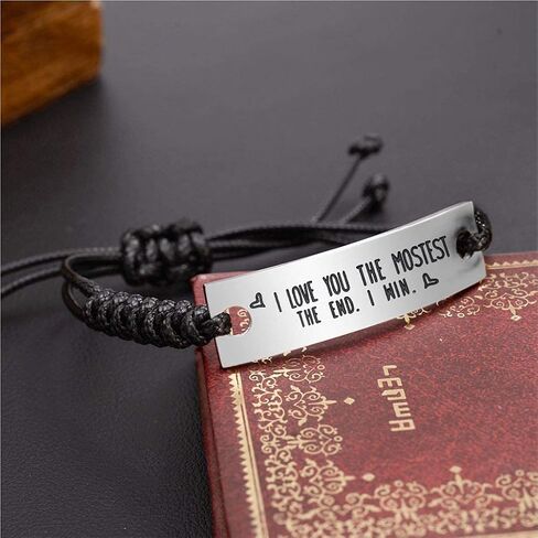 I Love You Mostest The End I Win Braided Bracelet Boyfriend Girlfriend Gift Mostest Couples Jewelry in Kuwait