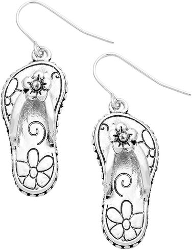Liavy's Daisy Filigree Flip-Flop Sandals Fashionable Metal Earrings - Fish Hook - Unique Gift and Souvenir in Saudi Arabia