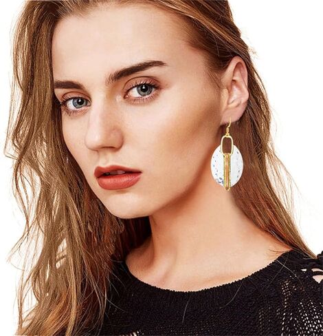 coadipress Handmade Retro Hammered Oval Dangle Earrings for Women Bohemian Earring Lightweight Simple Geometry Crescent Earring Ethnic Hammered Earring in Saudi Arabia