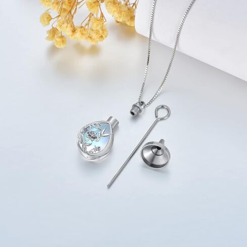 YOSOPRETTY Urn Necklace for Ashes Sterling Silver Cremation Jewelry for Ashes Memorial Keepsake Jewelry Gift for Women Men Girls in Kuwait