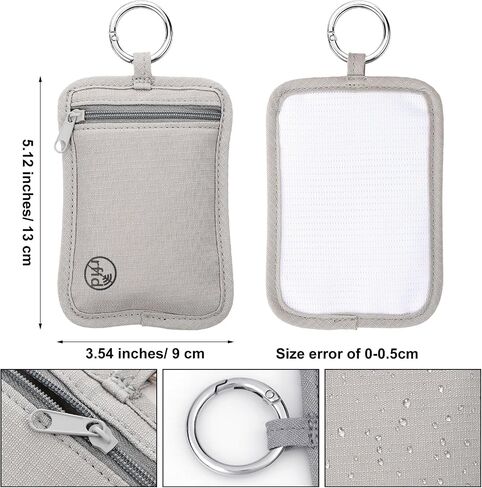 2 Pcs Rfid Protected Stash Pouch Clip on Pouch Anti Theft Belt Wallet Travel Money Pouch Minimalist Keychain Organizer Pouches Bra Wallet Undergarment Mini Pouch for ID Cards Cash Women Men in Saudi Arabia