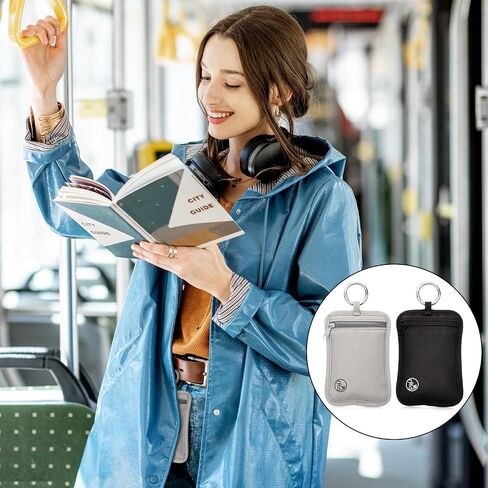 2 Pcs Rfid Protected Stash Pouch Clip on Pouch Anti Theft Belt Wallet Travel Money Pouch Minimalist Keychain Organizer Pouches Bra Wallet Undergarment Mini Pouch for ID Cards Cash Women Men in Saudi Arabia