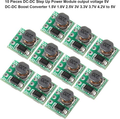DC-DC Step Up Power Module Output Voltage 5V DC to DC Boost Converter 1.5V 1.8V 2.5V 3V 3.3V 3.7V 4.2V to 5V Regulator Voltage Boost Converter Board 0.9-5V to 5V (10) in Saudi Arabia