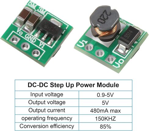 DC-DC Step Up Power Module Output Voltage 5V DC to DC Boost Converter 1.5V 1.8V 2.5V 3V 3.3V 3.7V 4.2V to 5V Regulator Voltage Boost Converter Board 0.9-5V to 5V (10) in Saudi Arabia