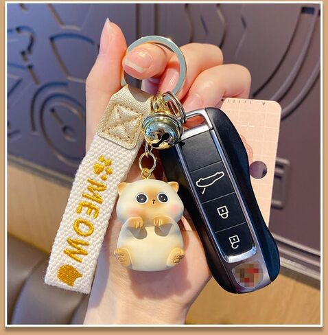 Men Women Super Cute Kawaii Creative Different Posture Lucky Cat Kitty Keychain Lover Keyring Key Chain Key Ring in Saudi Arabia