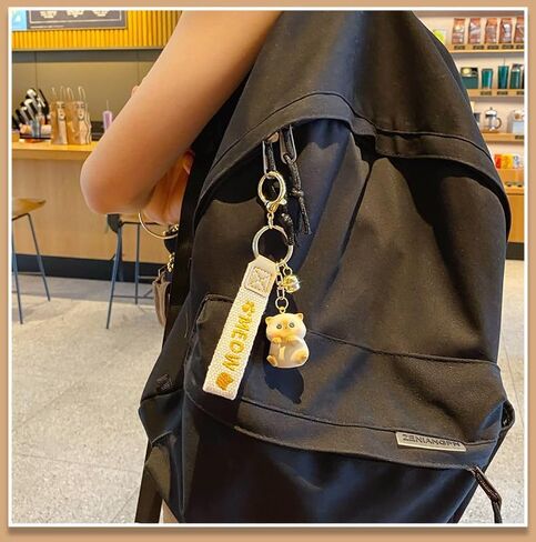 Men Women Super Cute Kawaii Creative Different Posture Lucky Cat Kitty Keychain Lover Keyring Key Chain Key Ring in Saudi Arabia