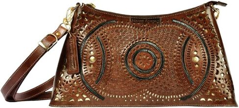 NATIVE ESSENCE Genuine Leather Vintage Brown Handtooled Leather Sling Bag for Women in Kuwait