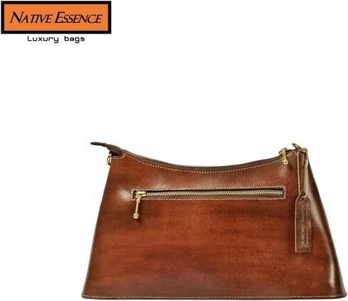 NATIVE ESSENCE Genuine Leather Vintage Brown Handtooled Leather Sling Bag for Women in Kuwait