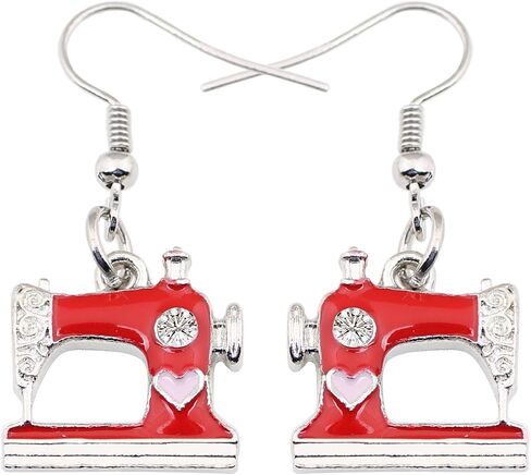 NEWEI Cute Sewing Machine Earrings Lightweight Sew Tools Jewelry for Women Girls Sewer Quilter Seamstress Gifts in Saudi Arabia