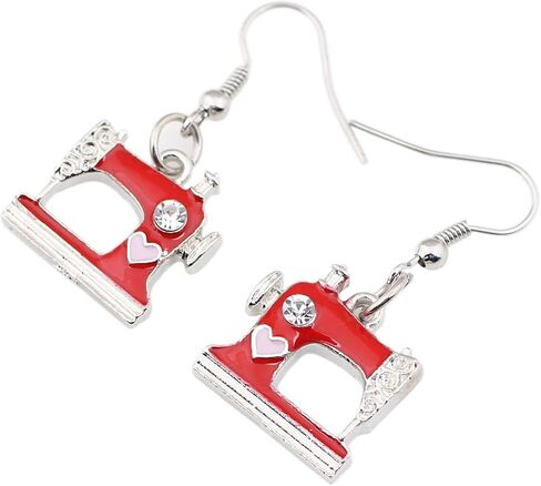 NEWEI Cute Sewing Machine Earrings Lightweight Sew Tools Jewelry for Women Girls Sewer Quilter Seamstress Gifts in Saudi Arabia
