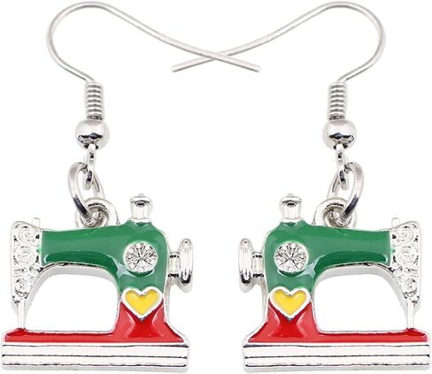 NEWEI Cute Sewing Machine Earrings Lightweight Sew Tools Jewelry for Women Girls Sewer Quilter Seamstress Gifts in Saudi Arabia