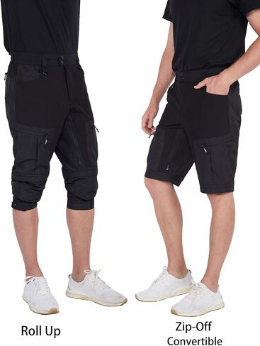 fit space Men's Reinforced Hiking Pants Zip Off Convertible Cargo Pants Qucik Dry Stretch Vented in Saudi Arabia
