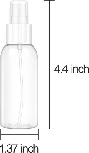 Spray Bottles, 2oz/50ml Clear Empty Fine Mist Plastic Mini Travel Bottle Set, Travel Sized Spray Bottles for Toners, Face & Hair Mist with 2 Funnels and 6pcs Labels (6 Pack) in Kuwait