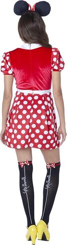 Spirit Halloween Disney Adult Minnie Mouse Costume | Officially Licensed | Couple Costume | Easy Halloween Costume in Saudi Arabia