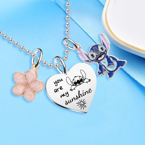 ماداههيفو قلادة بدلاية على شكل غرزة بعبارة «To My Sister» للاخت، هدايا للبنات، هدايا عيد الميلاد، هدايا الكريسماس، هدايا التخرج، قلادة اوهانا in Kuwait