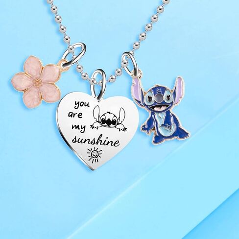 ماداههيفو قلادة بدلاية على شكل غرزة بعبارة «To My Sister» للاخت، هدايا للبنات، هدايا عيد الميلاد، هدايا الكريسماس، هدايا التخرج، قلادة اوهانا in Kuwait