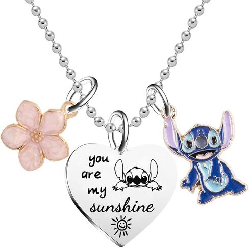 ماداههيفو قلادة بدلاية على شكل غرزة بعبارة «To My Sister» للاخت، هدايا للبنات، هدايا عيد الميلاد، هدايا الكريسماس، هدايا التخرج، قلادة اوهانا in Kuwait