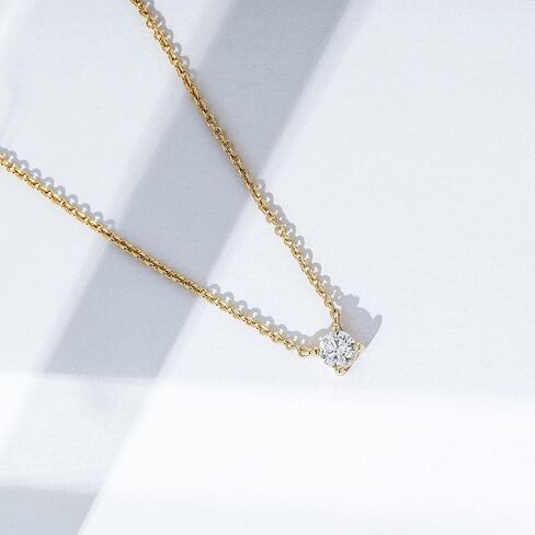 Amazon Essentials 14K Gold Plated Cubic Zirconia Solitaire Pendant Necklace in Saudi Arabia