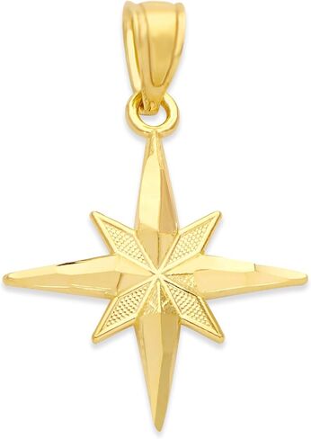 10k Real Solid Gold Polaris, The North Star Pendant, Astronomy Jewelry, Celestial Gifts for Her, Yellow in Saudi Arabia