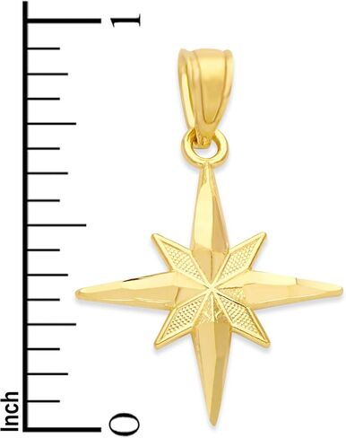 10k Real Solid Gold Polaris, The North Star Pendant, Astronomy Jewelry, Celestial Gifts for Her, Yellow in Saudi Arabia