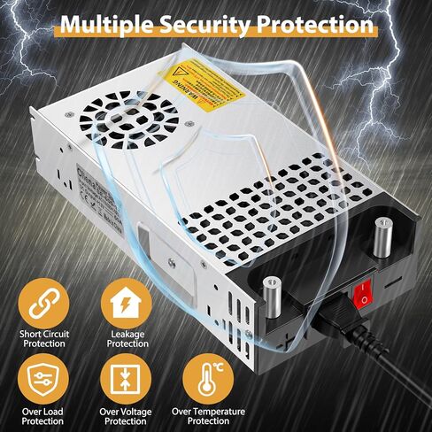 محول Cllena AC إلى DC، 110 فولت تيار متردد إلى 12 فولت تيار مستمر، محول طاقة SMPS 30 أمبير 360 وات لـ RV، راديو/ستيريو السيارة، شريط LED، CCTV، شاشة LCD، مشروع كمبيوتر، طابعة ثلاثية الأبعاد in Kuwait