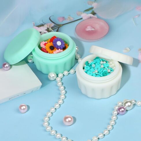 RONRONS 20ml Silicone Travel Jars, Mini Leak Proof Travel Containers for Creams Toiletries Small Lotion Refillable Cosmetic Jar with Lids, Sealed Bottles Makeup in Saudi Arabia