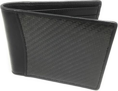Namotu Real Carbon Fiber Wallet w/RFID Blocking Tech, Leather at Hinges and Trim - ID Window - Mens Slim Thin Real Carbon Bifold to Protect Your Money and Cards Identity in Saudi Arabia