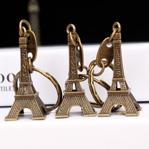 TANGMENGXI Eiffel Tower key chain favor Lovely decoration 3D souvenir Keychain, French souvenirs key rings in Saudi Arabia