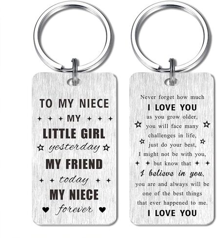Gezxin To My Niece Christmas Keychain Gifts- Niece Birthday Xmas Valentines Mother's Day Gifts Ideas in Saudi Arabia