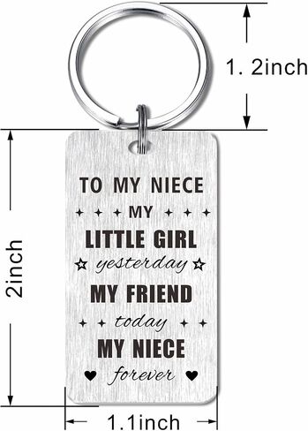 Gezxin To My Niece Christmas Keychain Gifts- Niece Birthday Xmas Valentines Mother's Day Gifts Ideas in Saudi Arabia