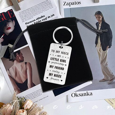 Gezxin To My Niece Christmas Keychain Gifts- Niece Birthday Xmas Valentines Mother's Day Gifts Ideas in Saudi Arabia