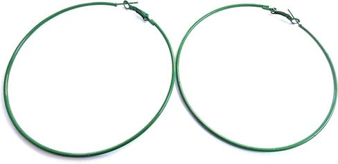 اقراط طوقية خضراء رفيعة 3 بوصة in Kuwait