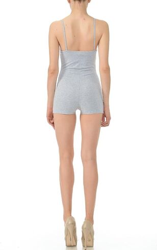 7Wins JJJ Women Catsuit Cotton Tank Spaghetti Strapped Short Yoga Bodysuit Jumpsuit in Saudi Arabia