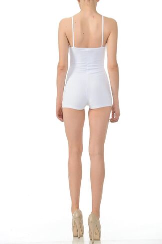 7Wins JJJ Women Catsuit Cotton Tank Spaghetti Strapped Short Yoga Bodysuit Jumpsuit in Saudi Arabia