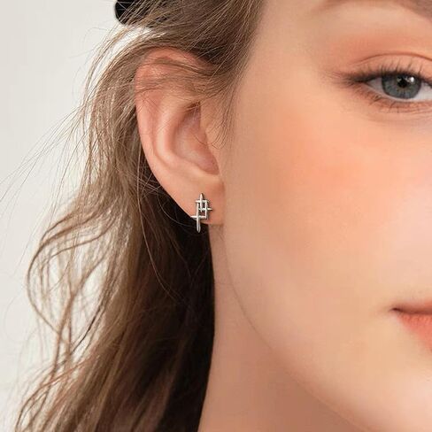 HAISWET Sterling Silver 2 Pcs Star Small Stud Earrings Set for Women Teen Girls in Kuwait