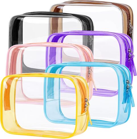 PLULON 2 Pack Travel Toiletry Bag, TSA Approved Toiletry Bag Clear Makeup Cosmetic Bag Quart Size Carry on Travel Accessories Portable Bags for Women Men - Black in Saudi Arabia