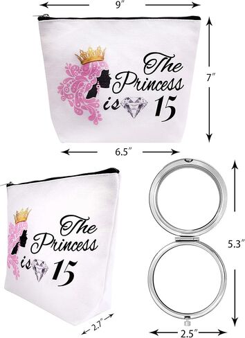 هدايا عيد الميلاد الخامس عشر للفتيات المراهقات، هدايا للبنات بعمر 15 سنة، هدايا عيد ميلاد للبنات بعمر 15 سنة، هدية للفتيات في سن 15 سنة، مراة عيد الميلاد الخامس عشر، شنطة مكياج لعيد الميلاد الخامس in Kuwait