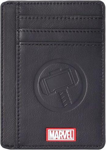 MARVEL Wallets, Avengers Wallets, Thor Wallets, Genuine Leather Wallet, Slim Minimalist Leather Front Pocket RFID Blocking Wallets for Men Women Thor-(Black), KB2 in Saudi Arabia