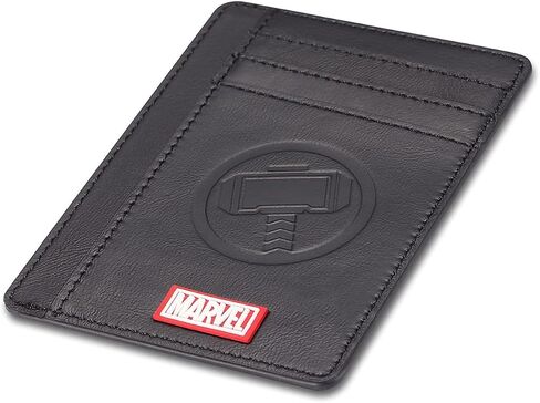 MARVEL Wallets, Avengers Wallets, Thor Wallets, Genuine Leather Wallet, Slim Minimalist Leather Front Pocket RFID Blocking Wallets for Men Women Thor-(Black), KB2 in Saudi Arabia