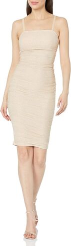 Speechless Women's Sleeveless Mesh Ruched Bodycon Slip Midi Dress in Saudi Arabia