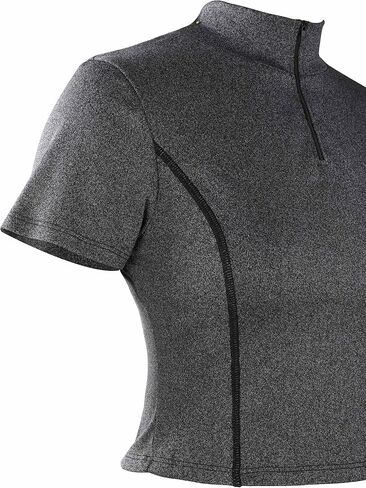BMJL Womens Workout Tops Summer Crop Top Athletic Short Sleeve Gym Shirts with 1/4 Zipper in Saudi Arabia