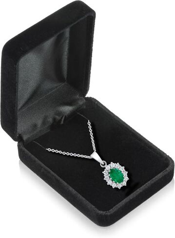 Geff House Velvet Necklace Pendant Box – Jewelry Display & Gift Box for Chains - Removable Insert & Soft Lining - Necklace Case & Organizer in Saudi Arabia